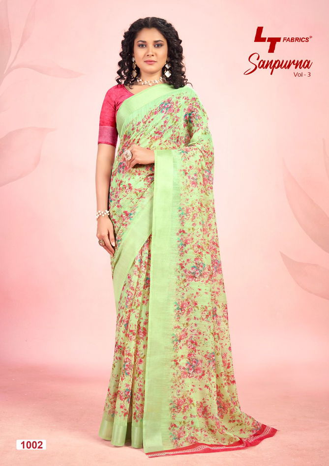 Sanpurna Vol 3 By LT Daily Wear Printed Sarees Wholesale Clothing Suppliers In India
